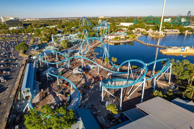 The Surf Coaster testing spotted at SeaWorld Orlando