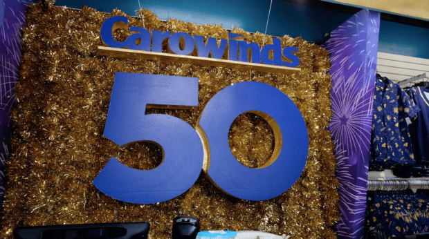 Carowinds 50th anniversary signage