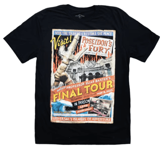 Poseidon's Fury final tour t-shirt