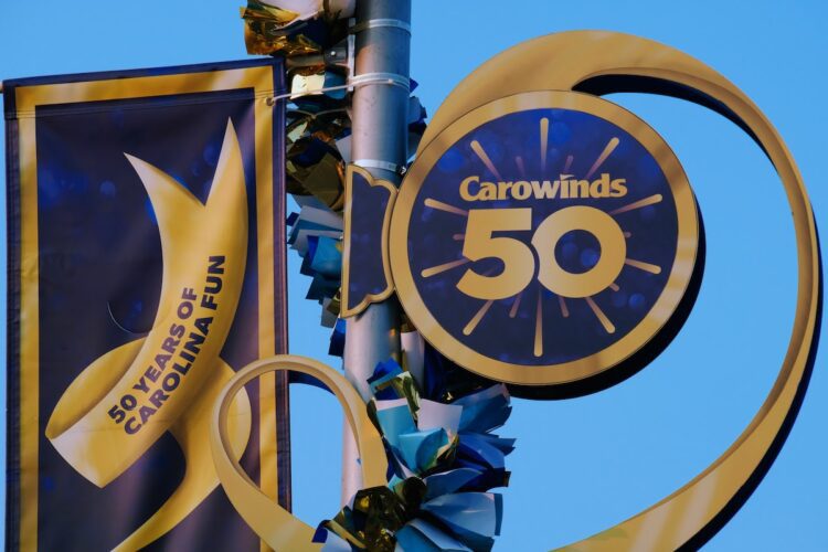 Carowinds 50th anniversary décor