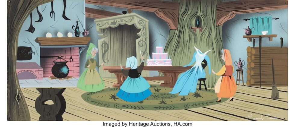 Celebrating 100 Years Of Disney auction - Eyvind Earle Sleeping Beauty artwork