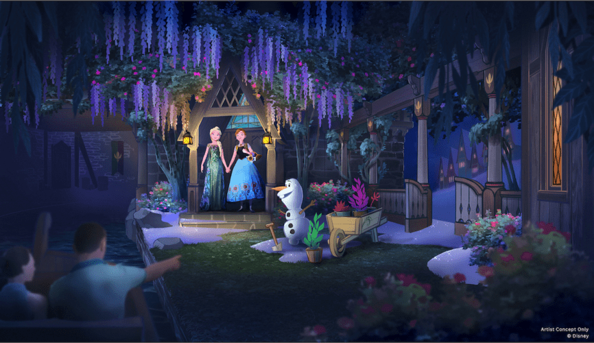 Frozen Ever After concept art for World of Frozen Hong Kong Disneyland