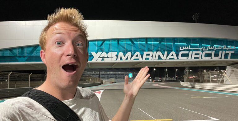 Visiting the famous YAS Marina Circuit F1 track for free