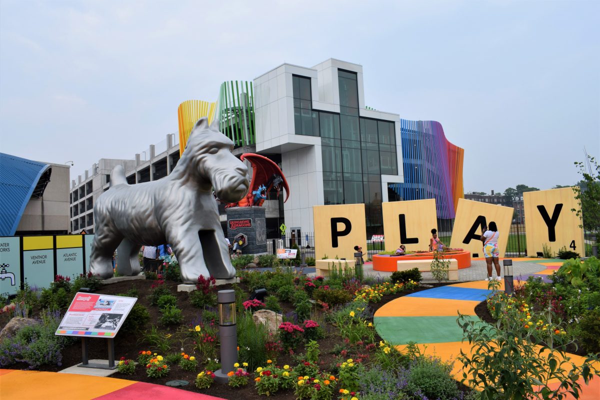 Outside view of Hasbro Game Park at The Strong National Musum of Play