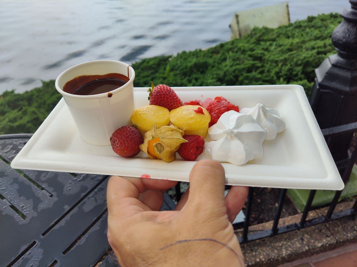 chocolate and fruits at Epcot Food and Wine Festival