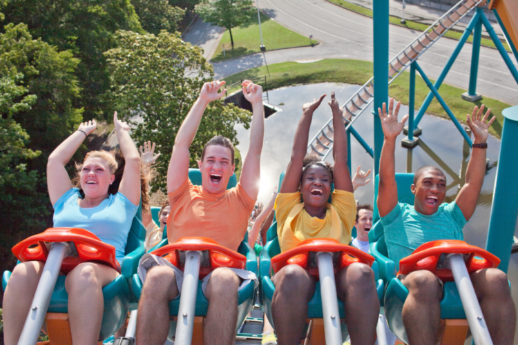 Roller coaster at Six Flags Over Georgia