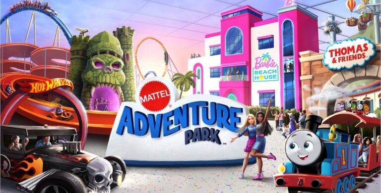 Mattel Adventure Park sets 2024 opening with Bone Shaker coaster and Barbie Beach House