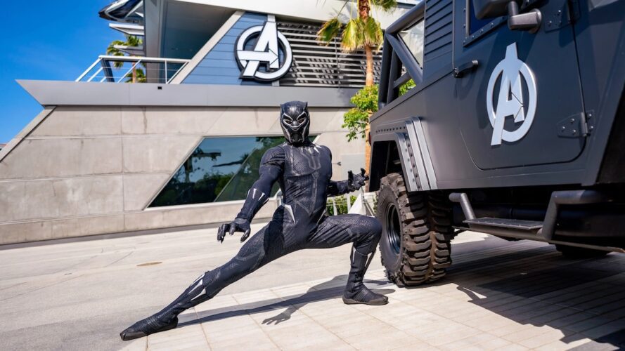 Black Panther in Avengers Campus at Disneyland