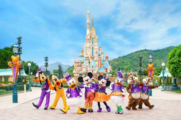 Mickey and friends at Hong Kong Disneyland for Halloween Time 2023