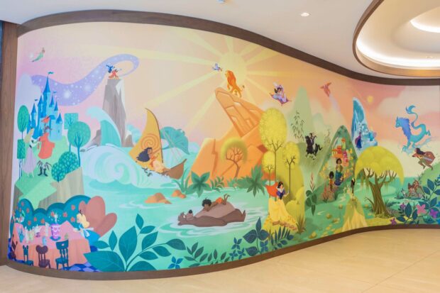The Villas at Disneyland Hotel  Discovery Tower Mural