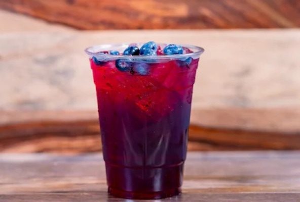 Hibiscus Blueberry Agua Fresca at Smokejumpers Grill