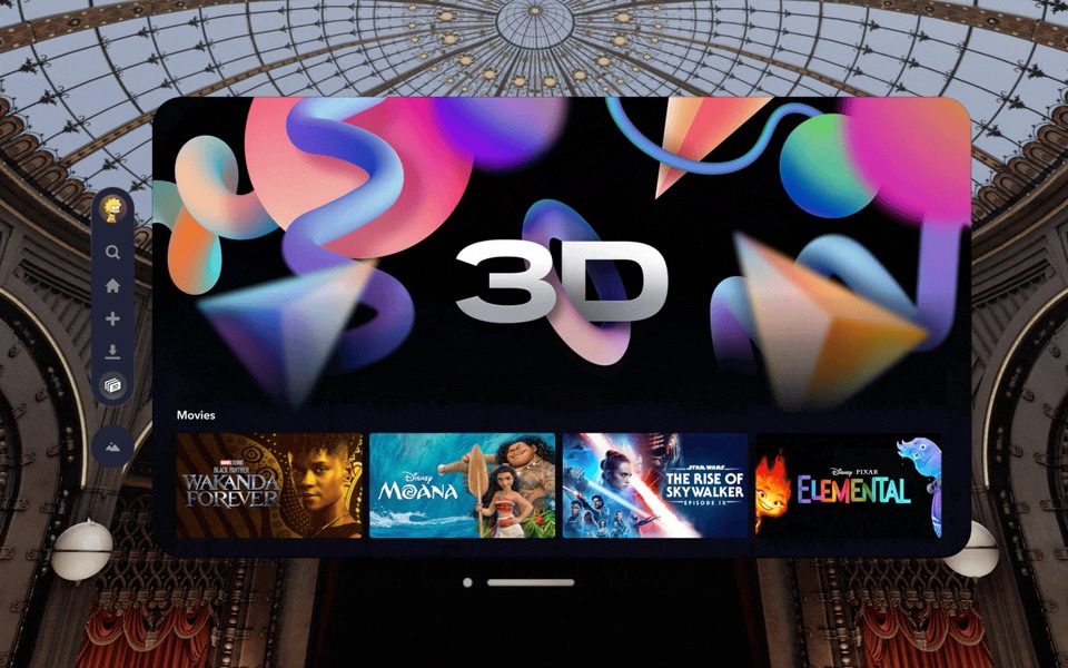 3D movies on Disney+ on Apple Vision Pro