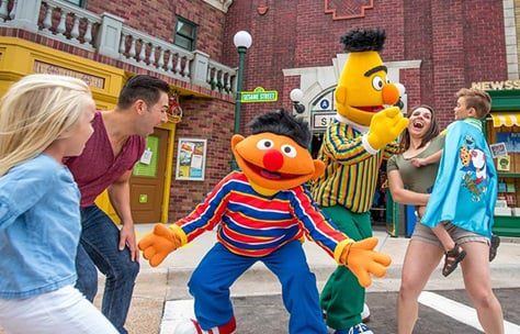 Ernie and Bert in Sesame Street Land at SeaWorld Orlando
