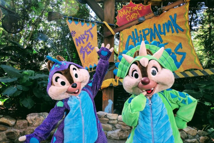 Chip and Dale at Donald's Dino-Bash!