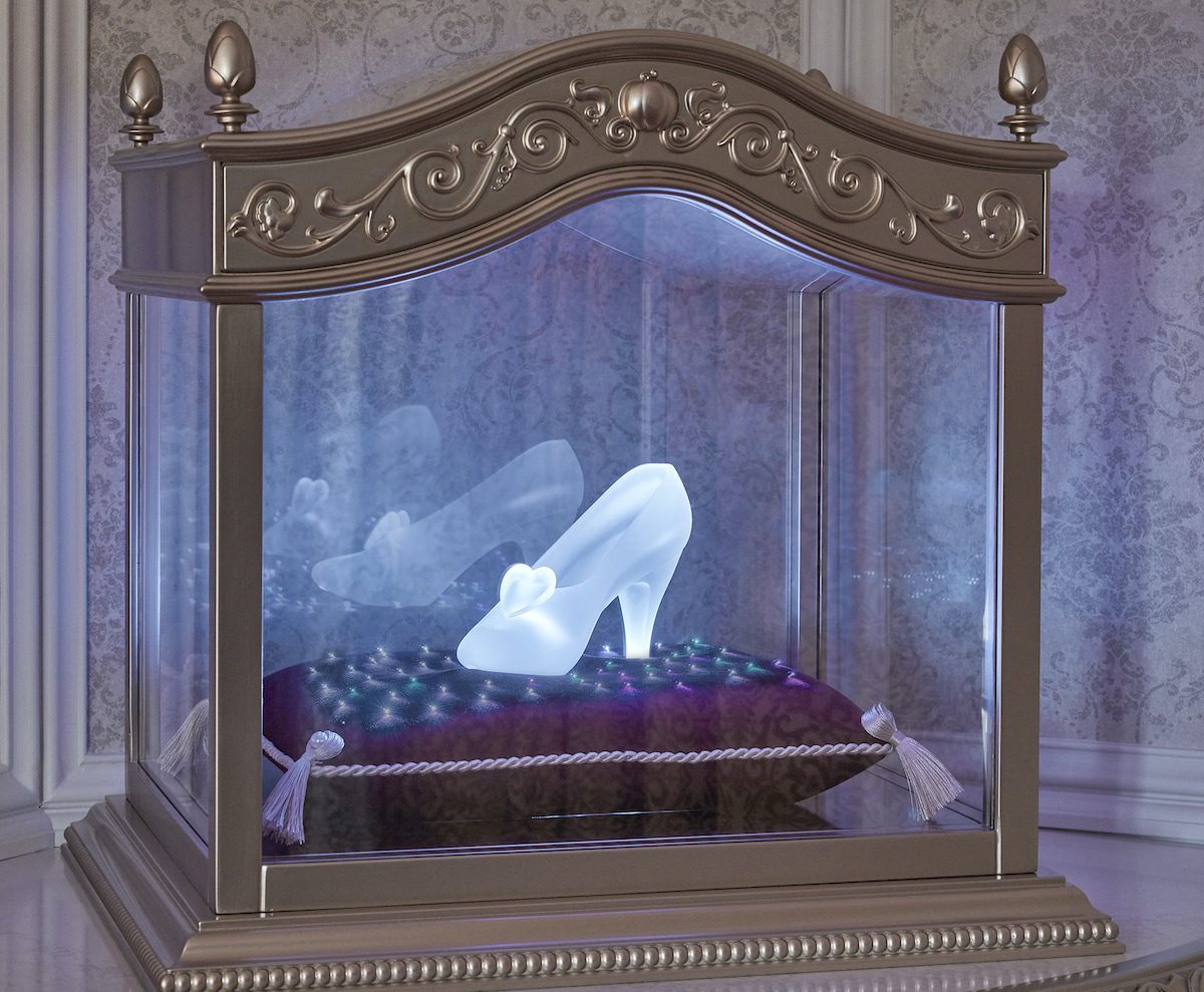 Cinderella's glass slipper in Cinderella Signature Suite at Disneyland Hotel in Paris