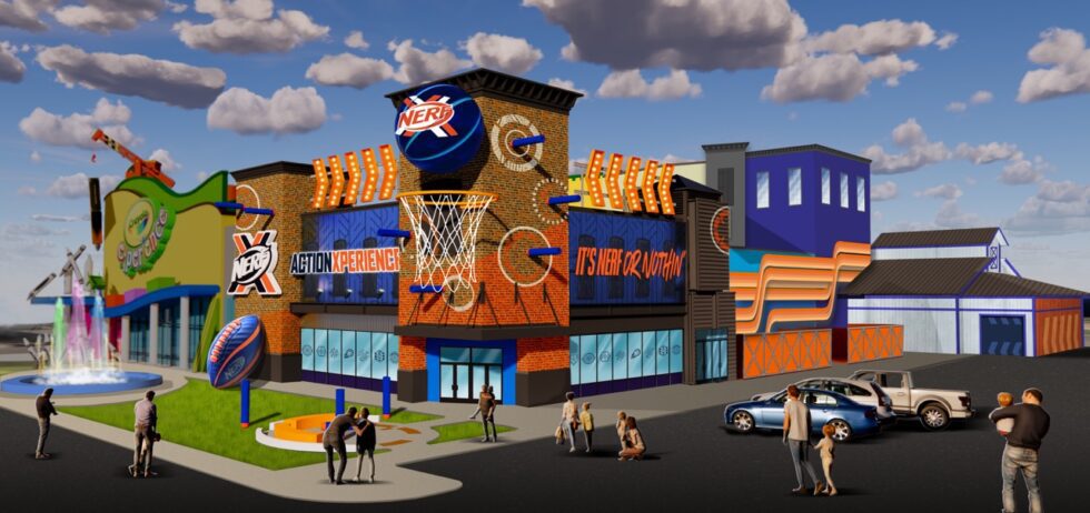 Crayola Experience and Nerf Action Xperience concept art for Pigeon Forge