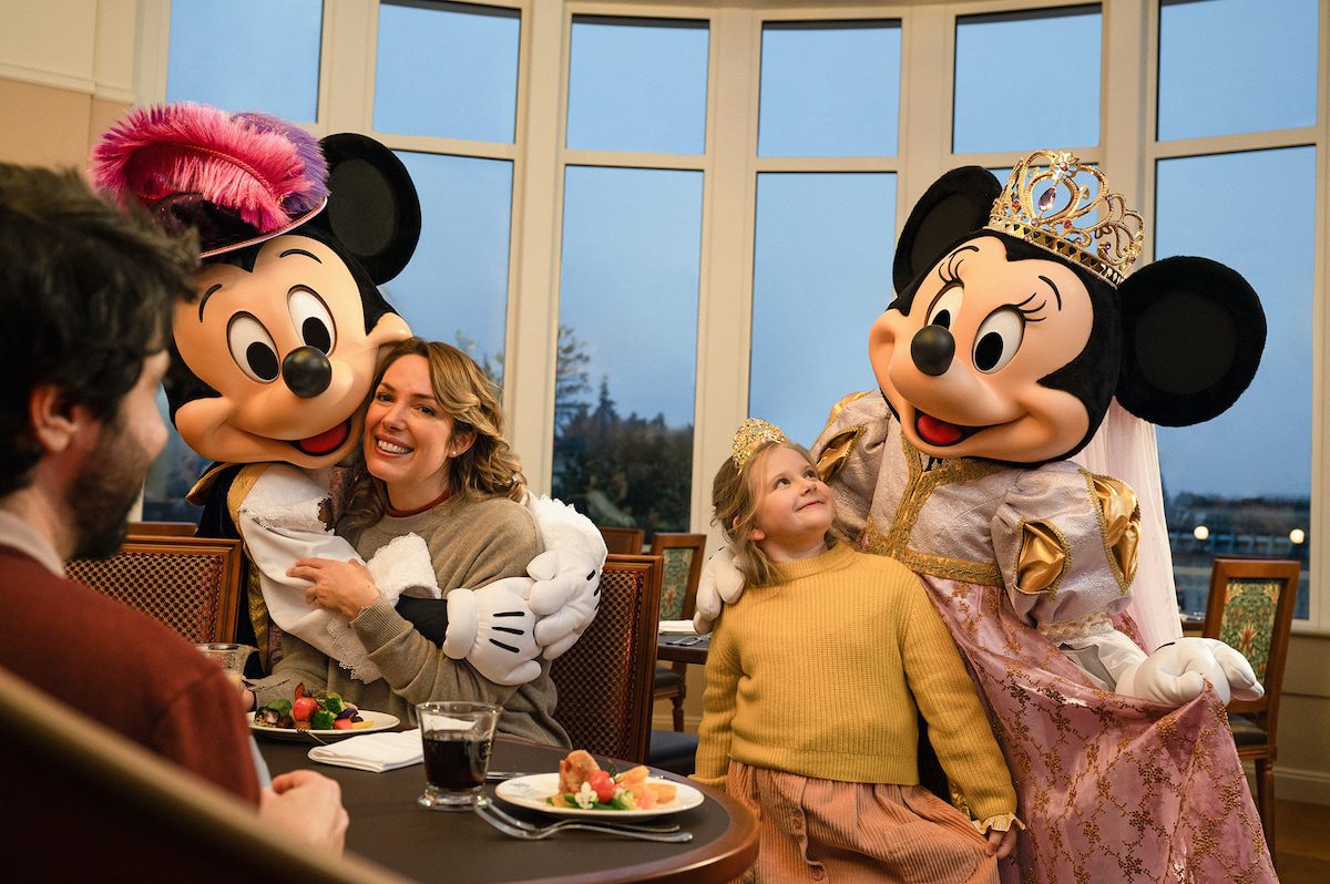 Mickey and Minnie at Royal Banquet at Disneyland Hotel in Paris