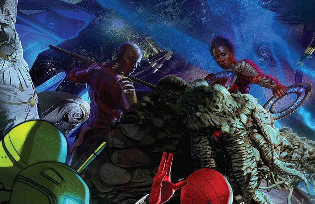 Dora Milaje concept art for Avengers Campus multiverse attraction