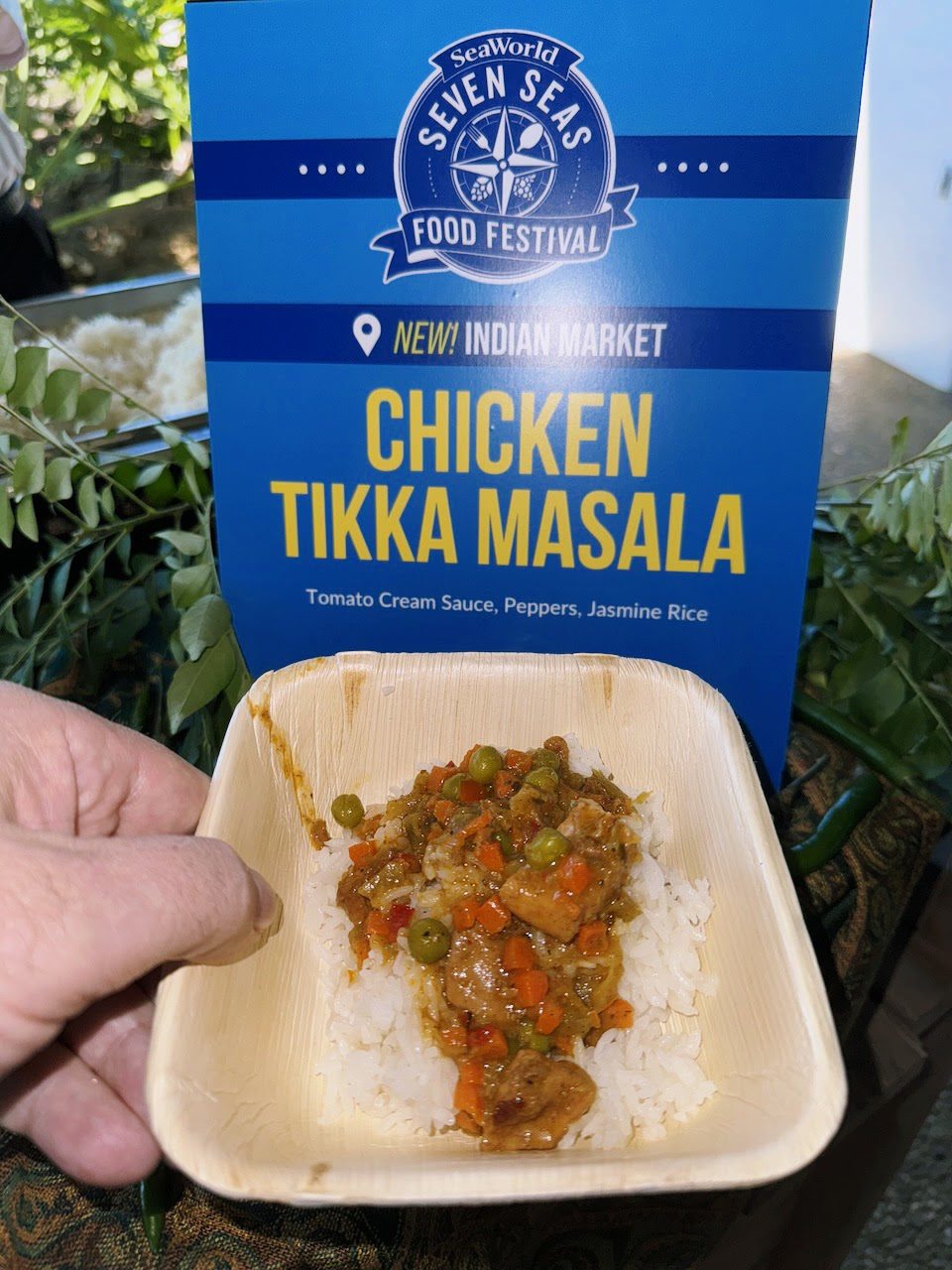 Chicken tikka masala at SeaWorld Orlando Seven Seas Food Festival 2024