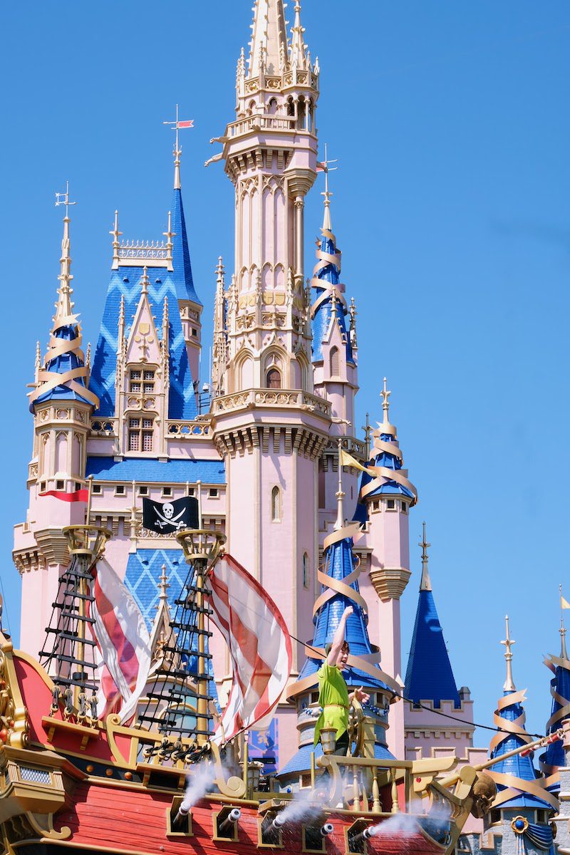 Peter Pan in Disney Festival of Fantasy Parade at Magic Kingdom