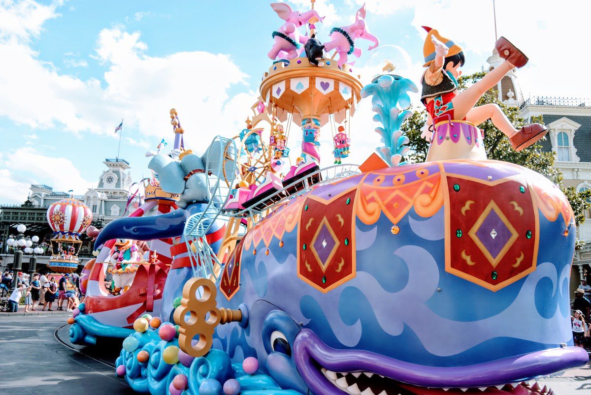 Pinocchio in Disney Festival of Fantasy Parade at Magic Kingdom