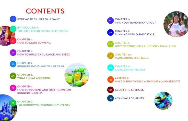Table In Guidebook Disney to publish first official runDisney guidebook