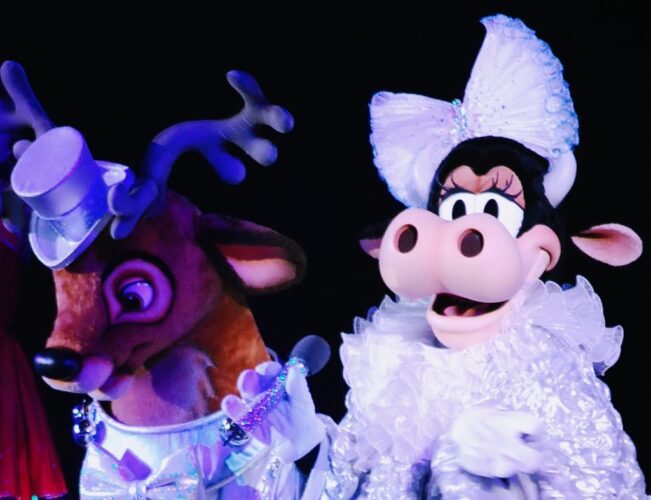Clarabelle Cow and Left Reindeer in Mickey's Most Merriest Celebration
