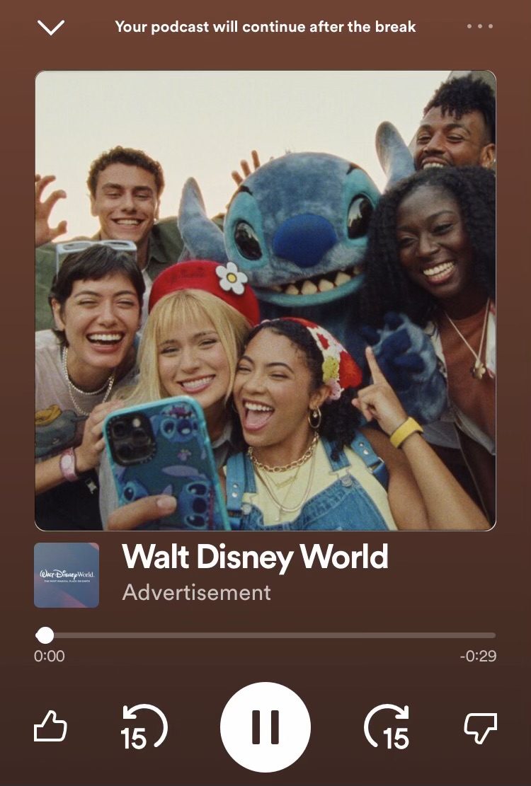 Disney World Spotify ad