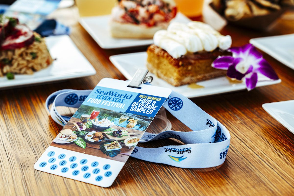 Sampler card at SeaWorld San Diego Seven Seas Food Festival