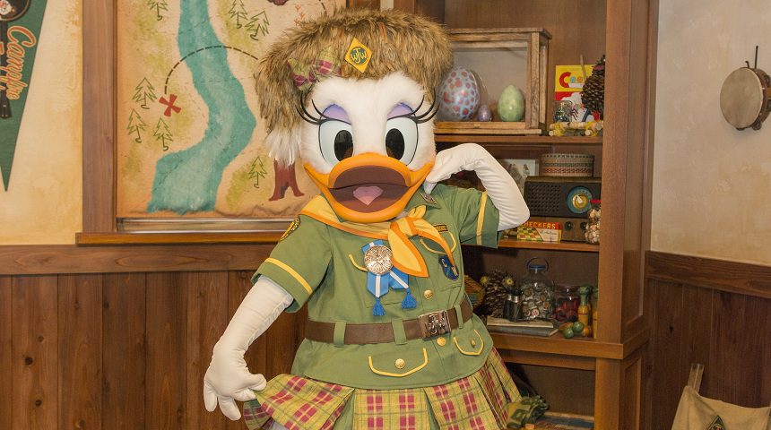 Daisy Duck in Camp Woodchuck at Tokyo Disneyland