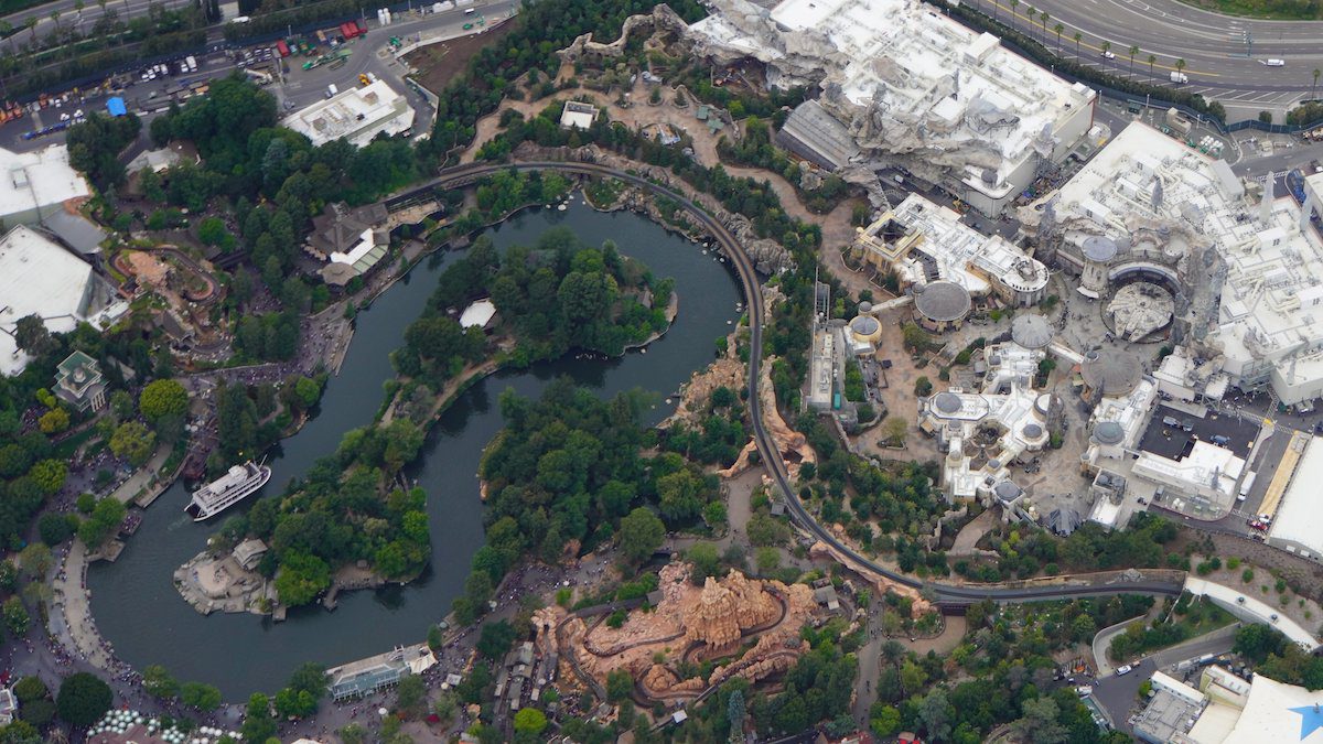 Disneyland Galaxy's Edge aerial photo