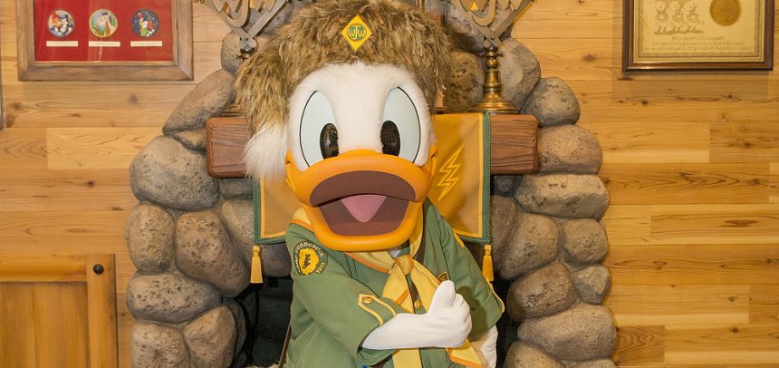 Donald Duck in Camp Woodchuck at Tokyo Disneyland