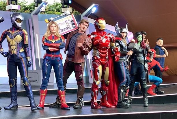 Marvel characters at Season of Super Heroes at Hong Kong Disneyland