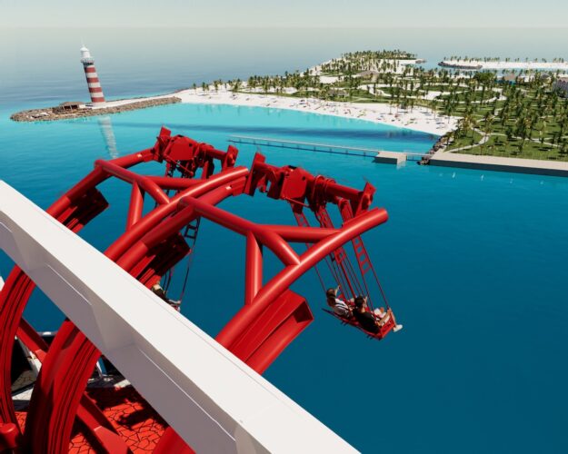 Cliffhanger swing ride on MSC World America cruise ship