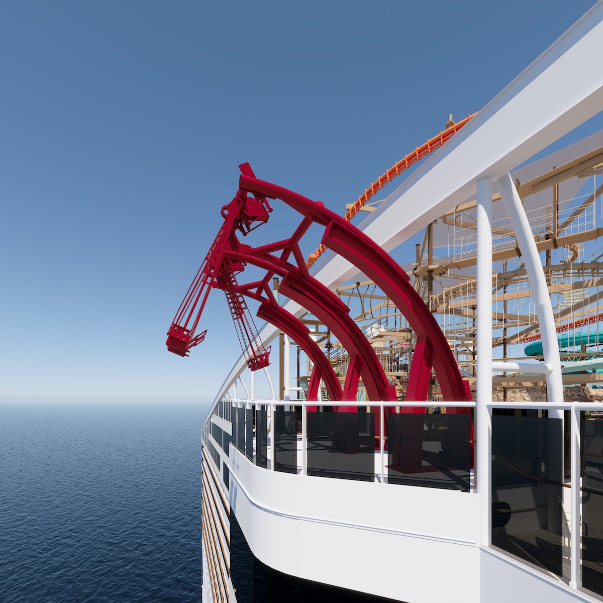 Cliffhanger swing ride on MSC World America cruise ship