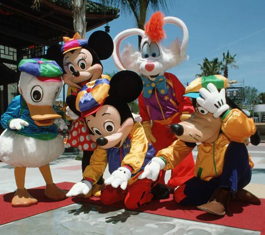Mickey Mouse, Roger Rabbit, Minnie Mouse, Goofy, Donald Duck at Disney-MGM Studios