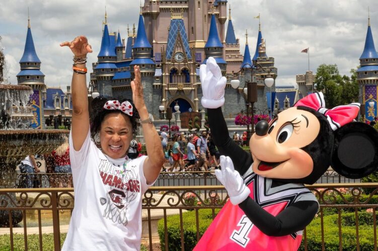 South Carolina Gamecocks college basketball coach Dawn Staley at Disney World