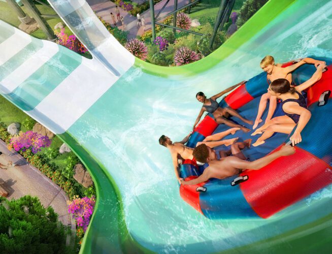 Moosehorn Falls raft slide at Splash Works water park at Canada's Wonderland