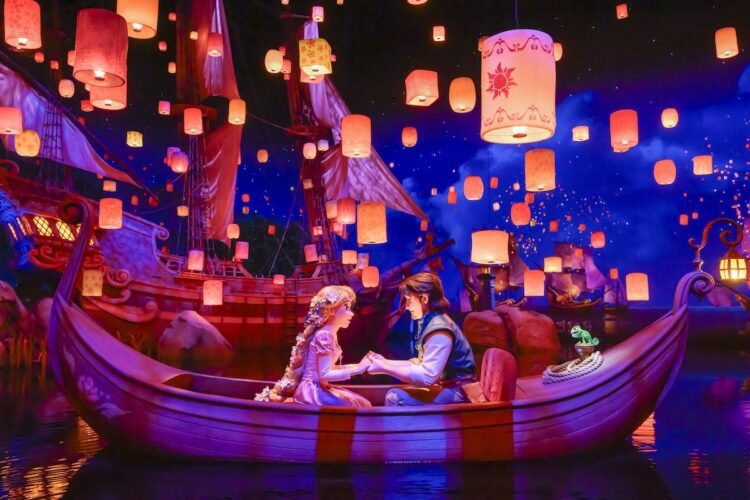 Rapunzel's Lantern Festival ride animatronics in Fantasy Springs at Tokyo DisneySea