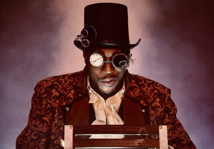 Professor Screamore in SteamTown at Six Flags America