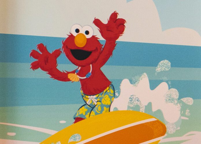Elmo surfing