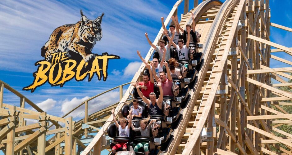 Bobcat wooden coaster at Six Flags Great Escape