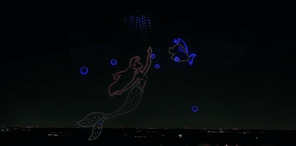 "The Little Mermaid" drones, "Magic in the Air, Japan