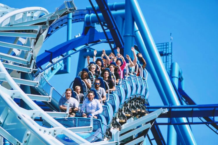 Penguin Trek roller coaster, SeaWorld Orlando