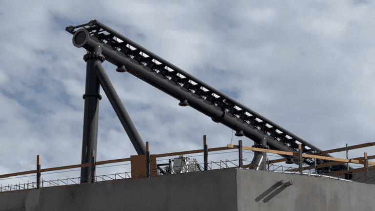 Fast & Furious: Hollywood Drift coaster construction at Universal