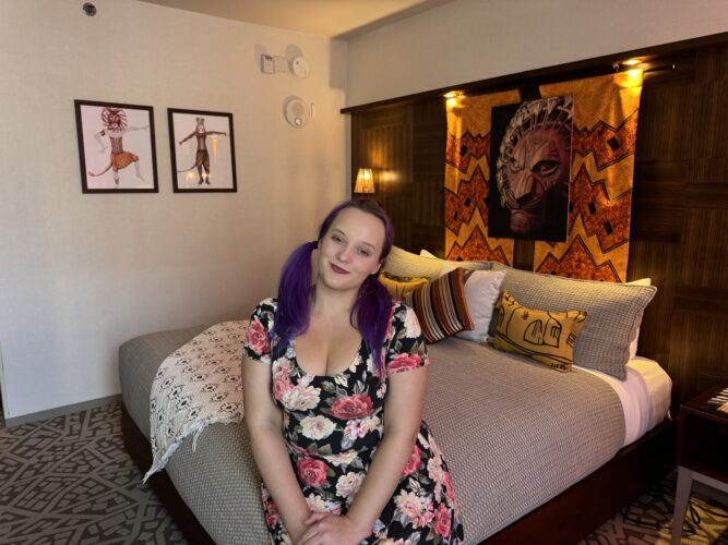 Jenna Clark in one-bedroom at Lion King Royal Suite