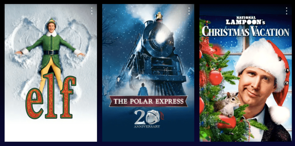 Christmas movies on streaming service Max