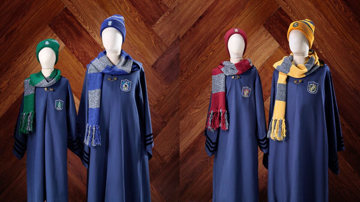 Ministry of Magic wizard robes on mannequins