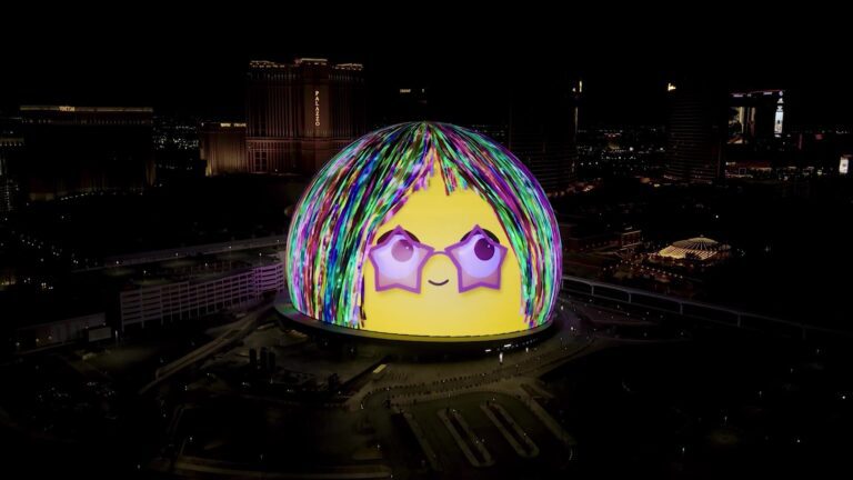 Sphere mascot Orbi: Emoji on world's largest LED screen in Vegas