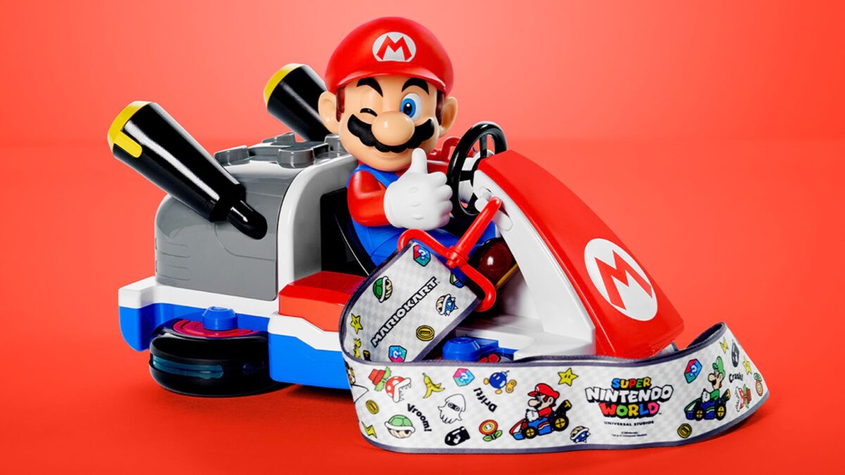Super Nintendo World Mario Kart-themed popcorn bucket